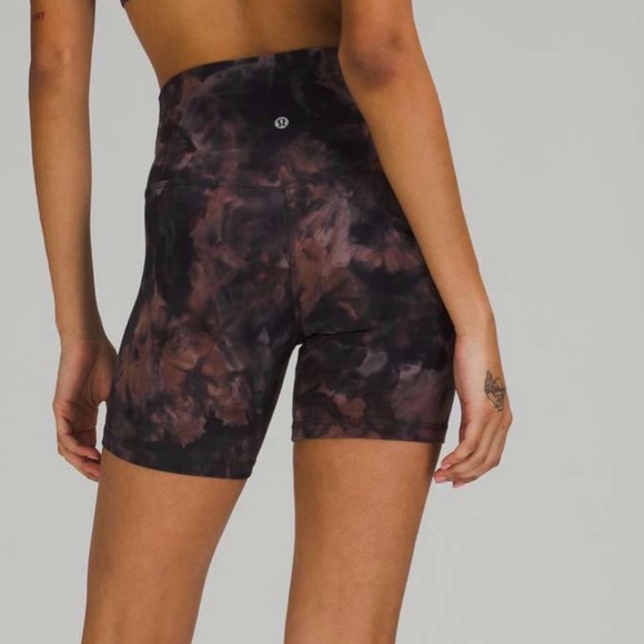 lululemon athletica Pants - Lululemon Athletica Align Short 6" Diamond Dye Graphite Grey Pink Pastel Size 6